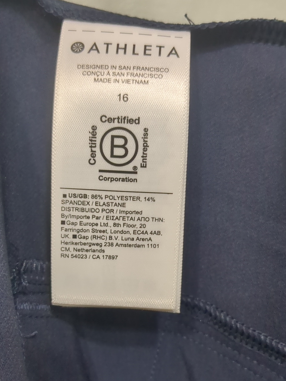 Athleta Navy Endless Pant Sz 16 - Picture 4 of 6